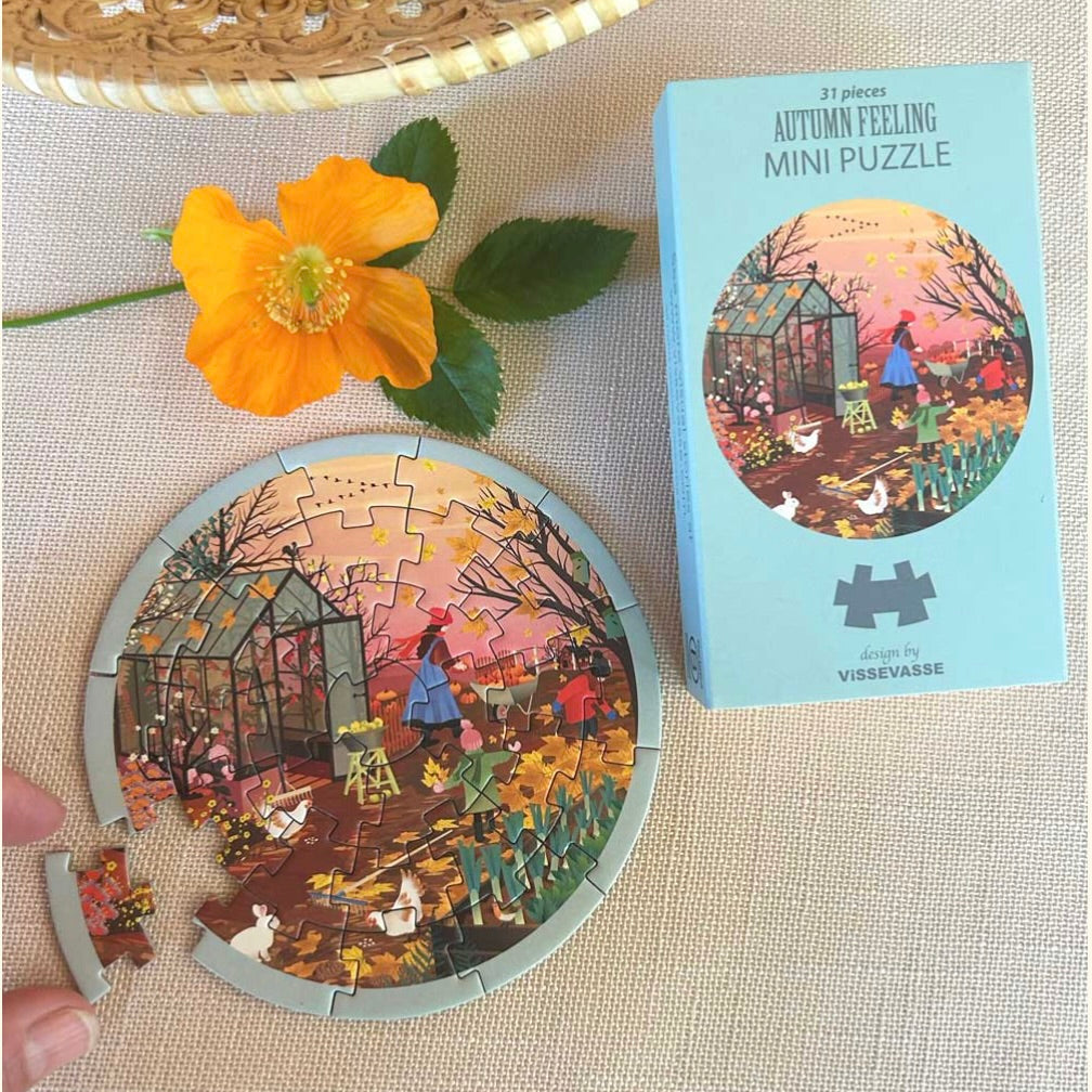 Mini Puzzle rond Autumn feeling 31 pièces