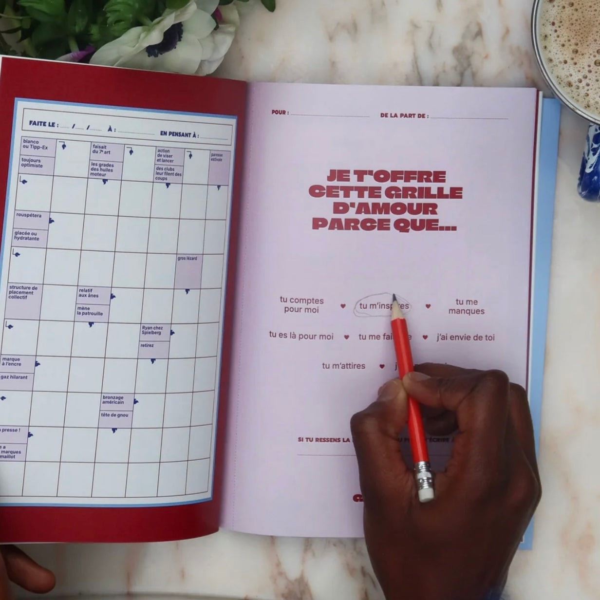 Mots-fléchés Grillé AMOUR