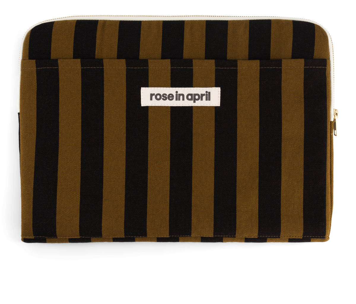 Pochette ordinateur Octave 13/14'' Rayure Cumin - Rose in April