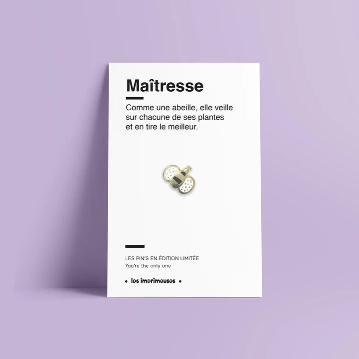 pins abeille maitresse les imprimeuses