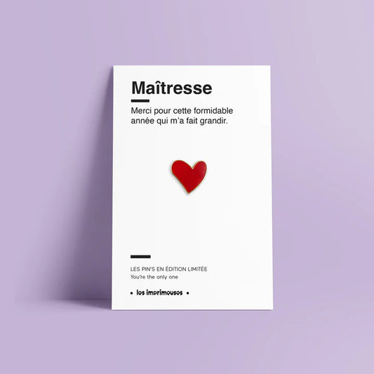 les imprimeuses pins coeur maîtresse