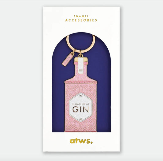 Porte clés Gin rose