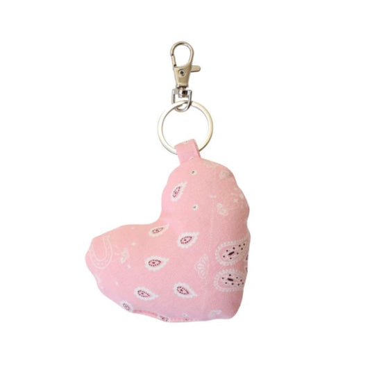 Porte clés coeur bandana