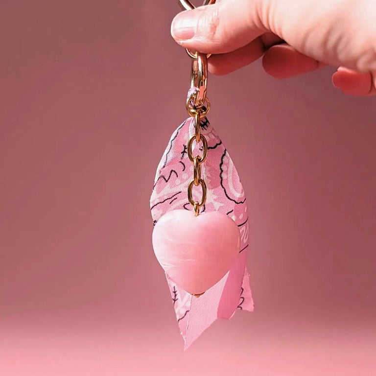 Porte clés grigri de sac coeur