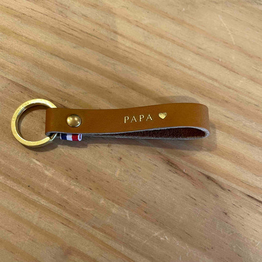 Porte clé Léo Camel coeur Papa