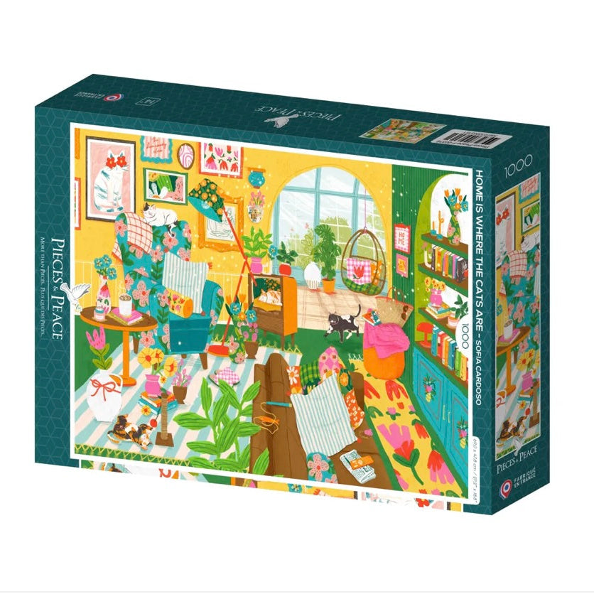 Puzzle 1000 pièces - Home is Where the Cats are