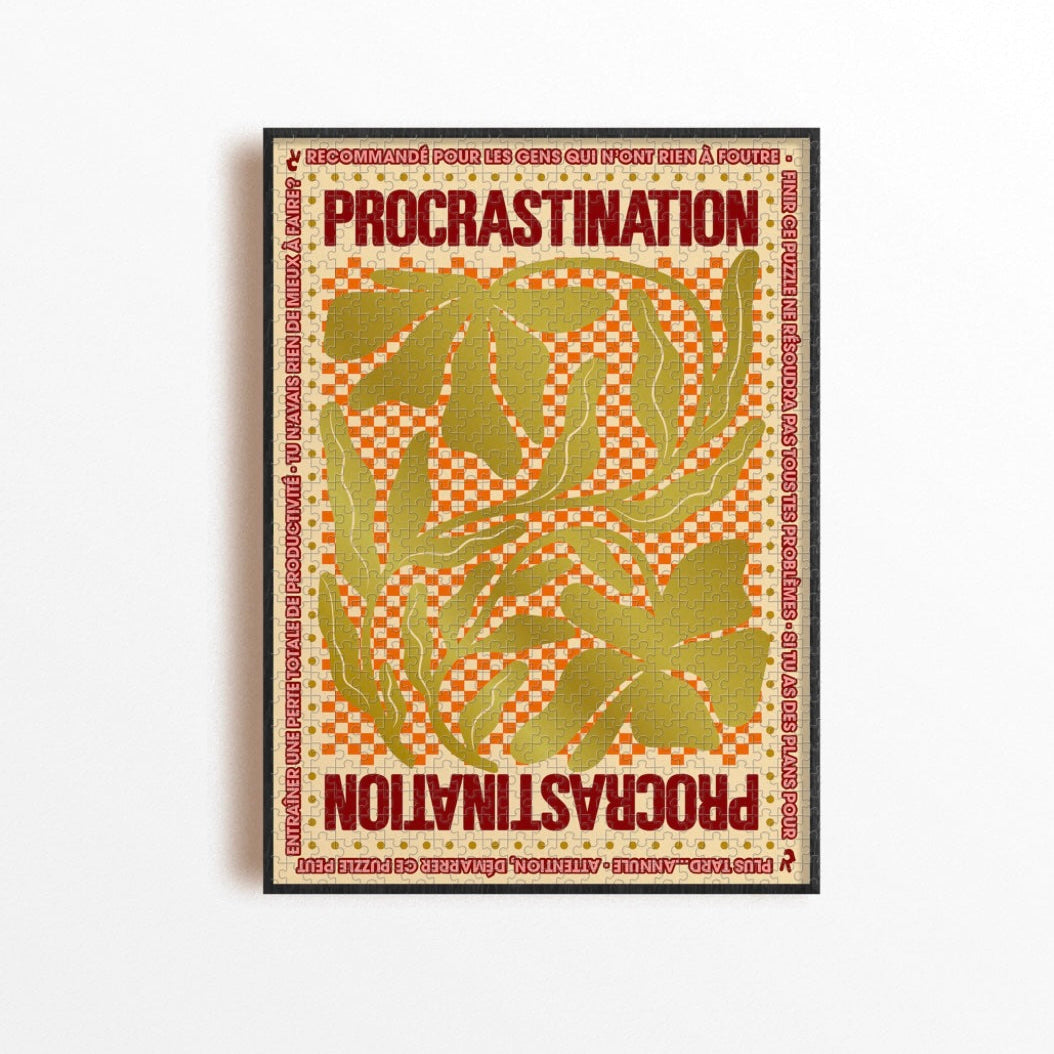 Puzzle 1000 pièces - Procrastination gold