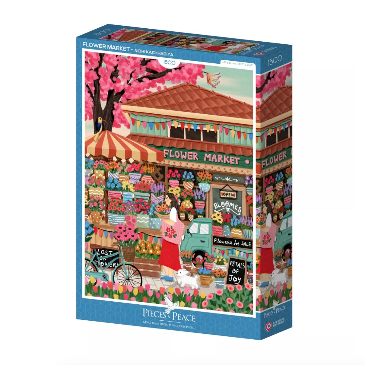 Puzzle 1500 pièces Marché aux fleurs