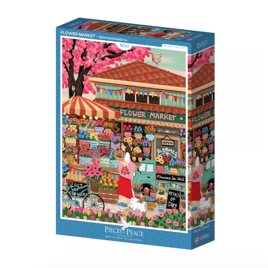 Puzzle 1500 pièces Marché aux fleurs