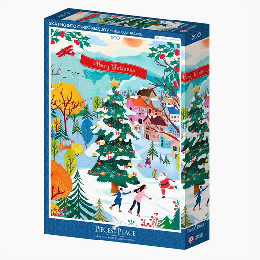 Puzzle 500 pièces - Skating into christmas joy
