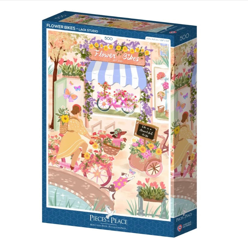 Puzzle 500 pièces - Vélos Fleuris