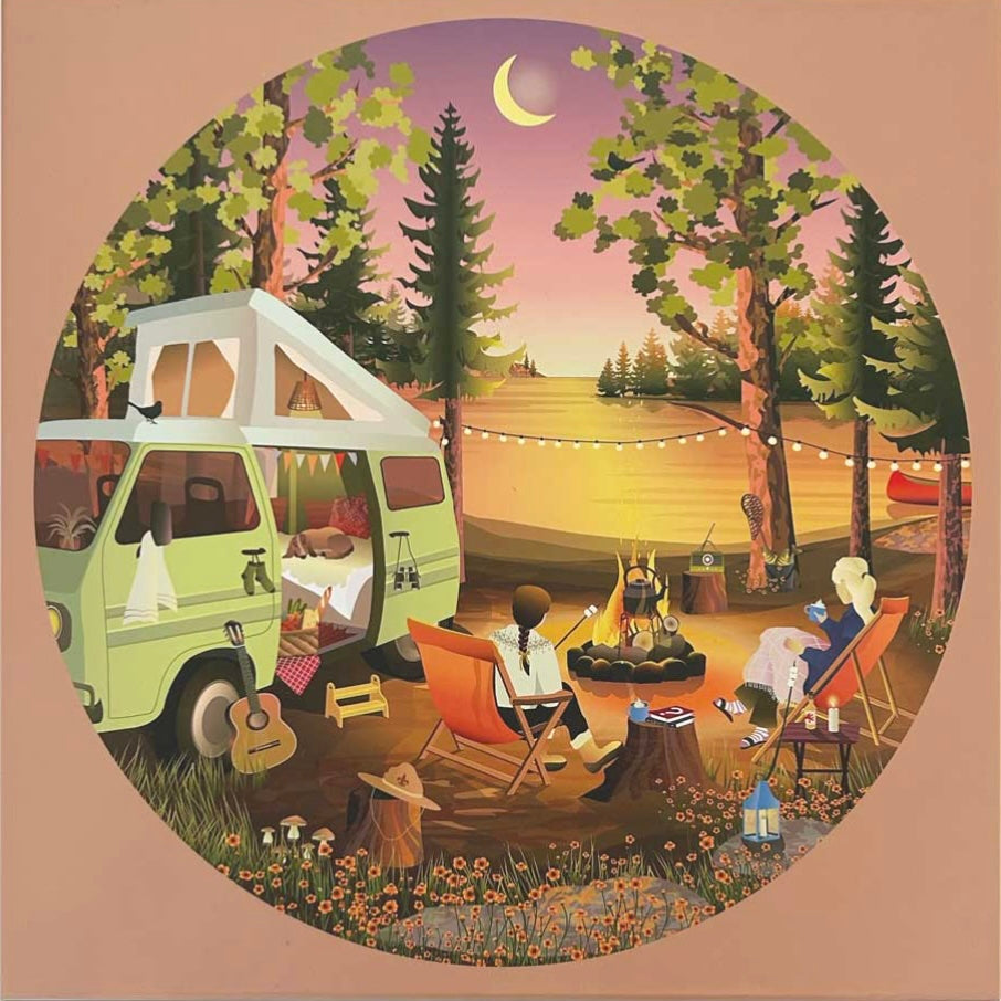 Puzzle rond Van Life 1000 pièces