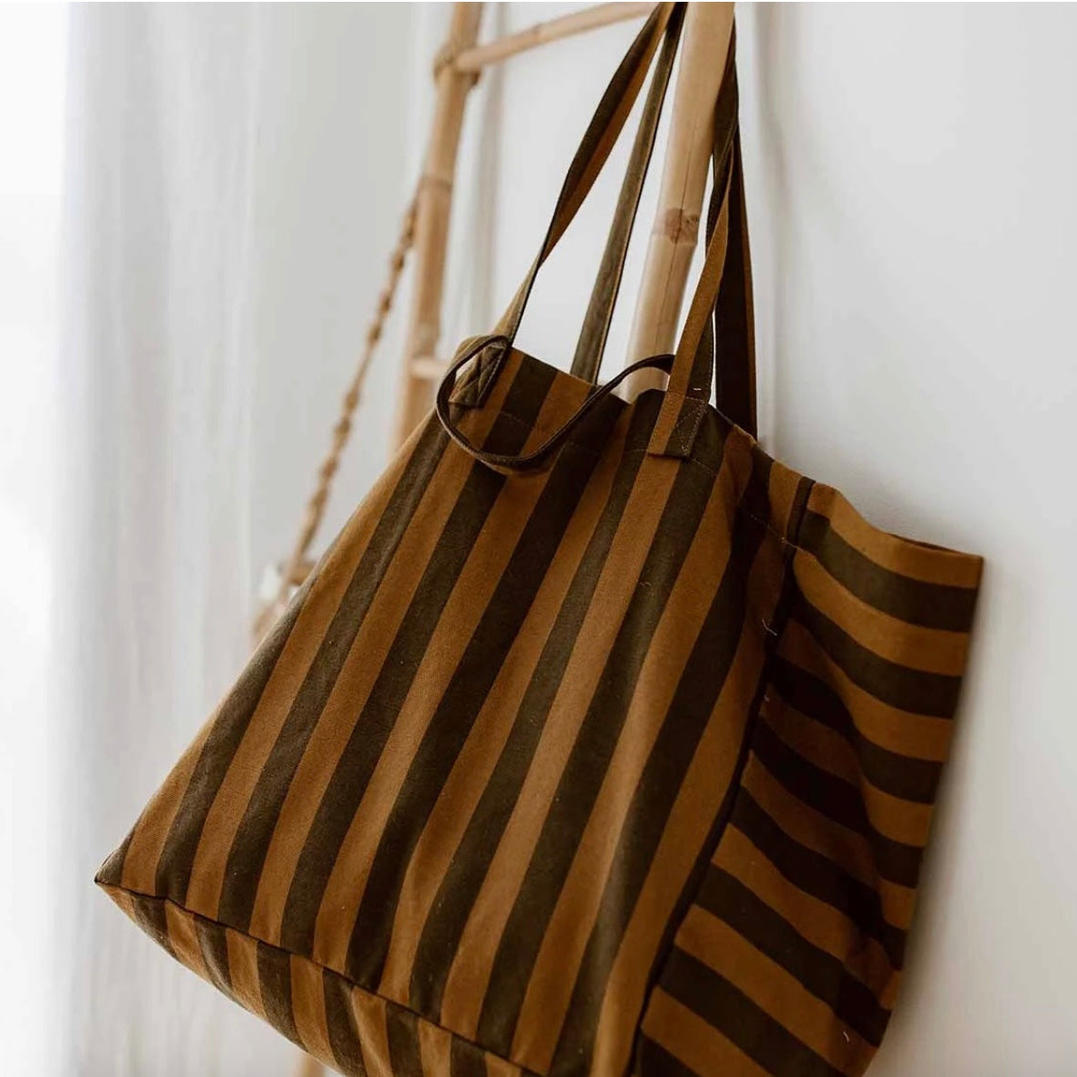Sac cabas rayures cumin