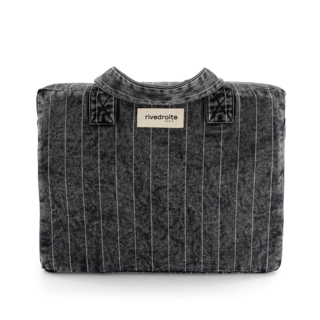 Sac 24 heures Célestins - Striped black denim