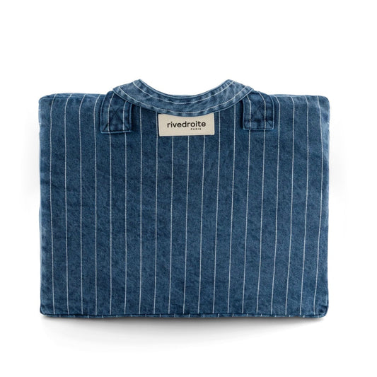Sac 24 heures Célestins Striped blue denim