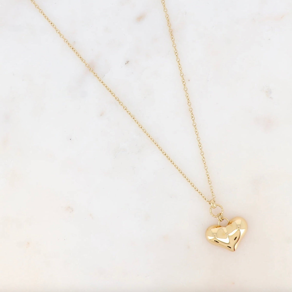 Sautoir pendentif coeur bombé