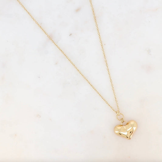 Sautoir pendentif coeur bombé