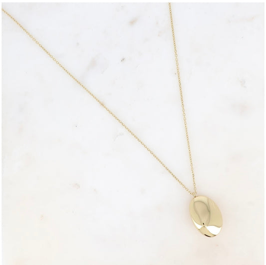 Sautoir grand pendentif oval