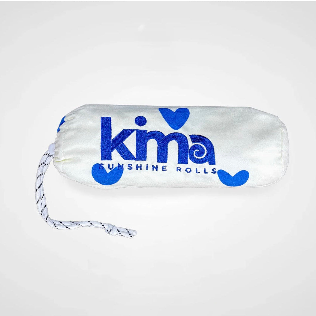 Serviette de plage XXL en microfibres - coeur bleu