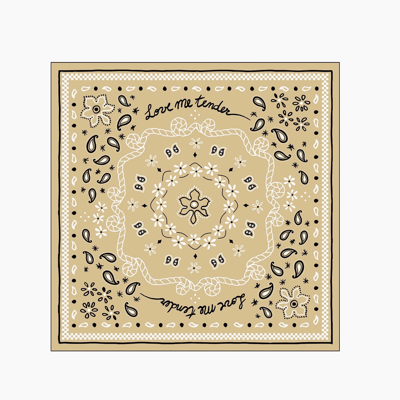 Serviette en papier bandana Sable