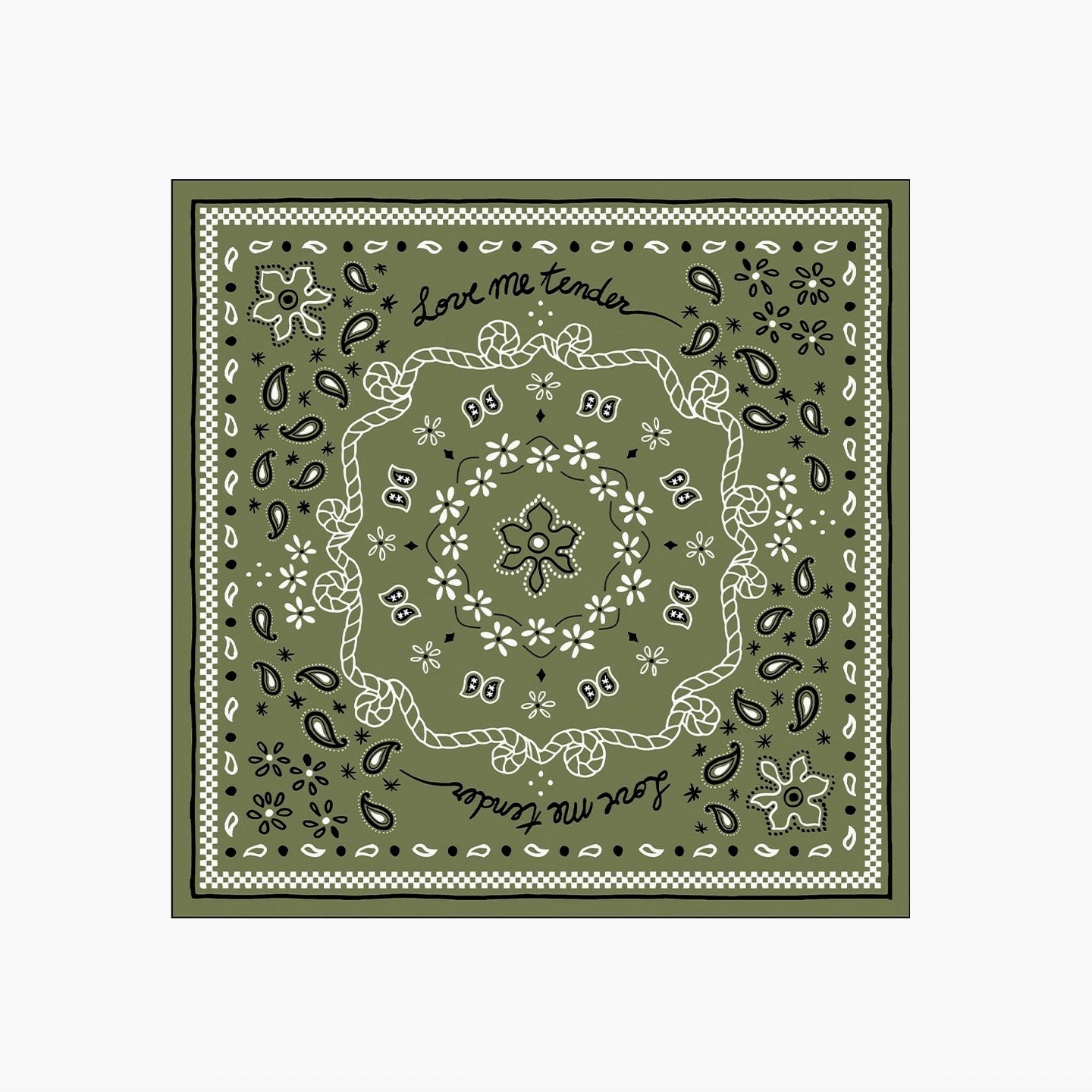 Serviette en papier bandana Kaki