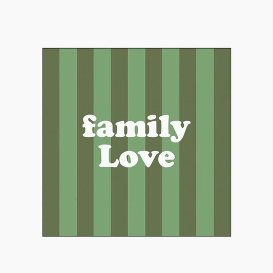 Serviette en papier Rayures Family love