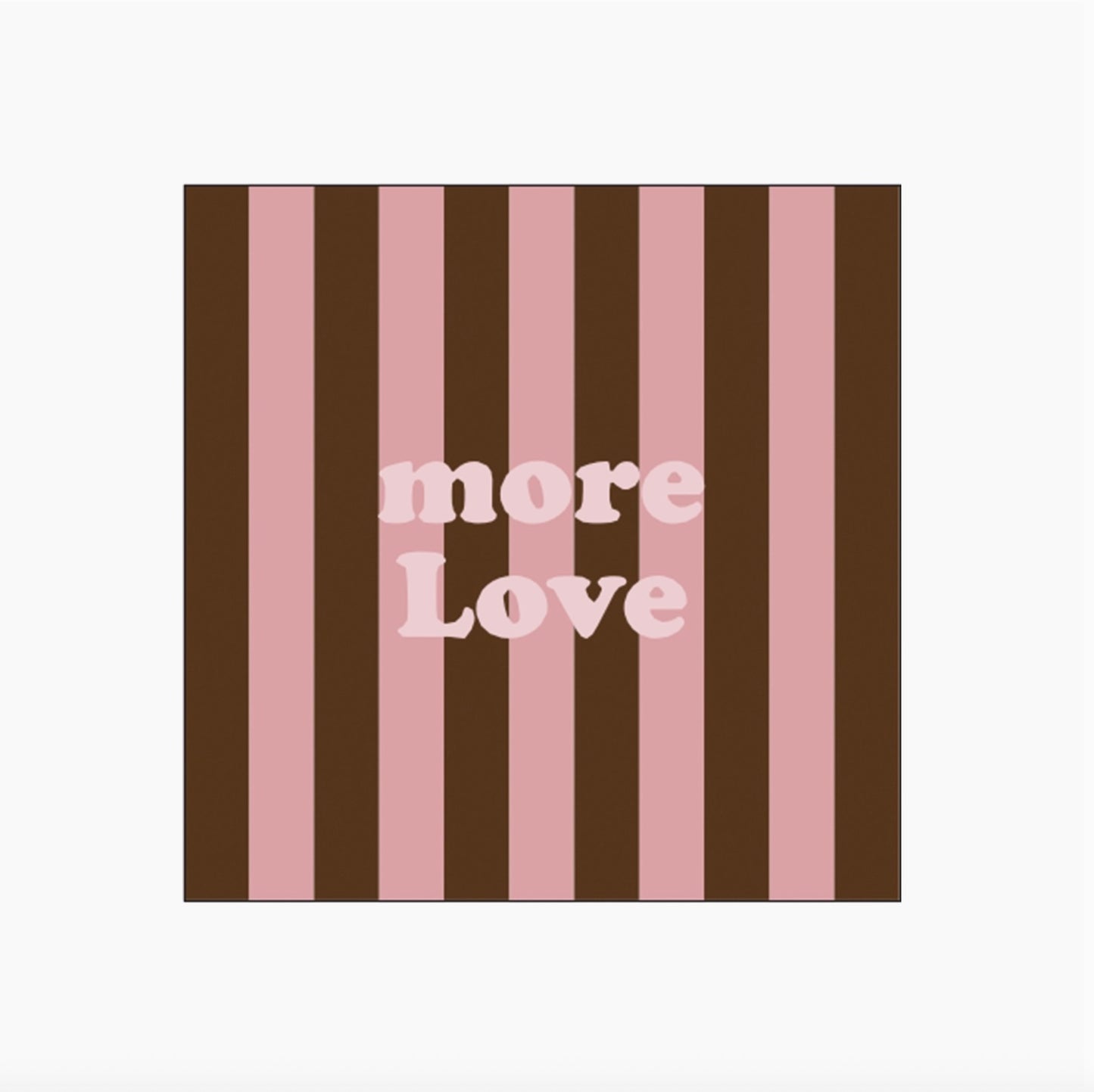 Serviette en papier Rayures More love
