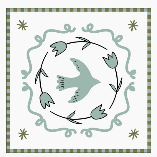 Serviette en papier Colombe bleu