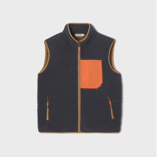 Veste sherpa mixte zippée sans manches - Gris Billybelt La cachette de M