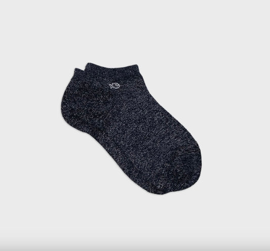 Socquette coton Marine paillettes