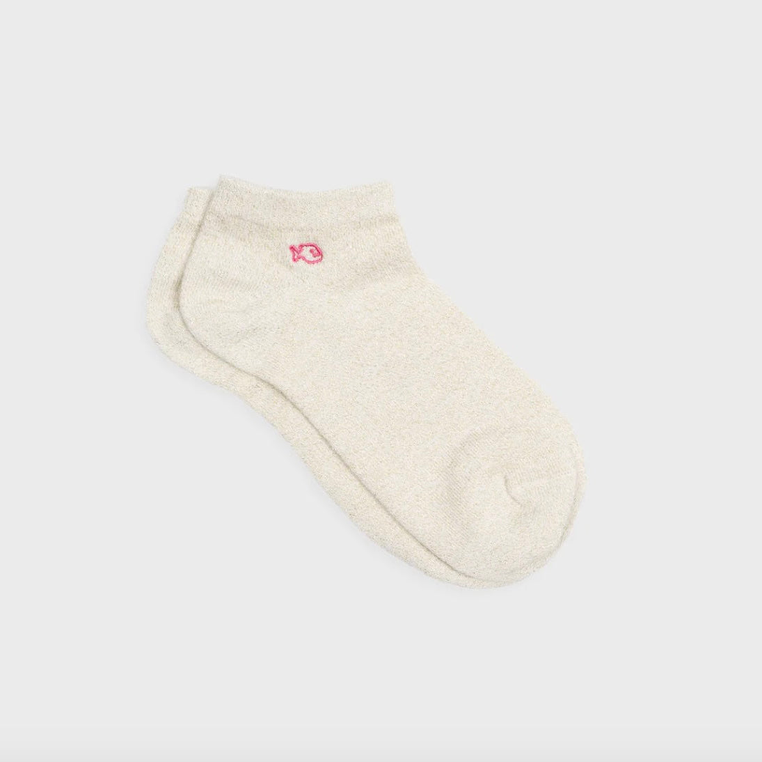 Socquette coton Beige paillettes