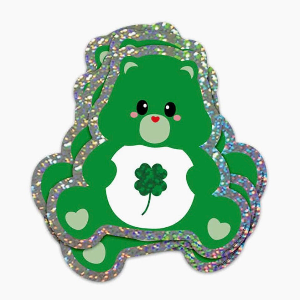 Sticker Bisounours vert chance