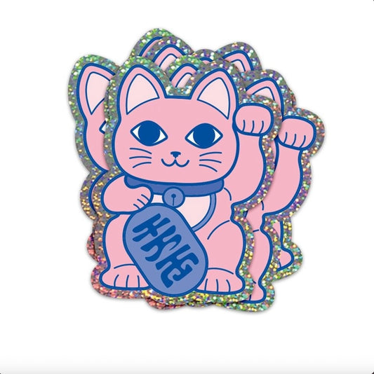 Sticker Chat porte-bonheur Maneki Neko