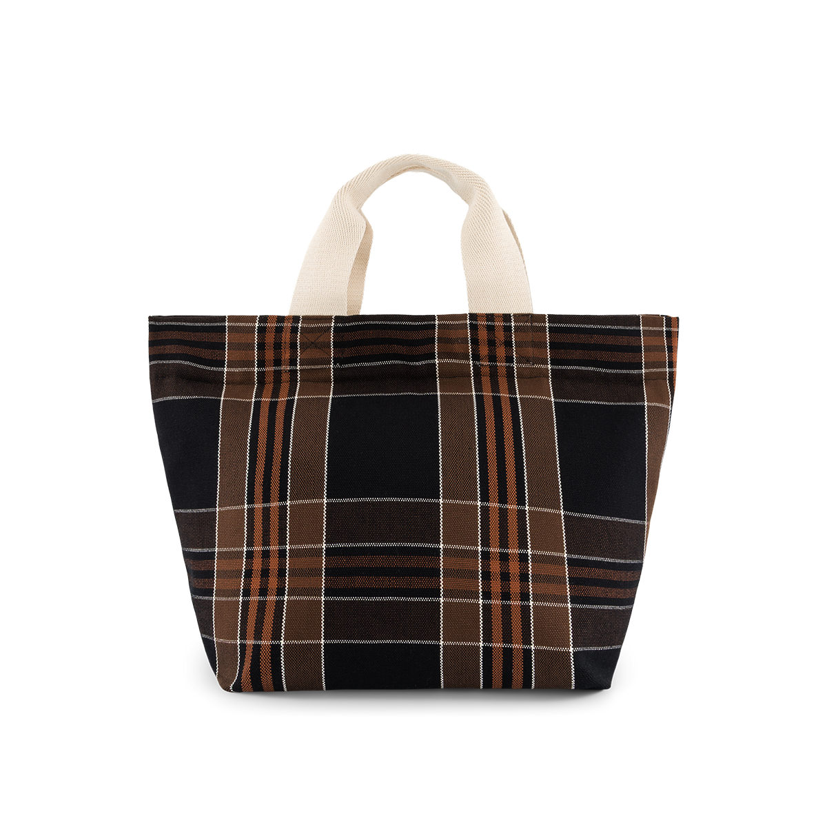 Mini cabas Tina Black Tartan - Rose in April