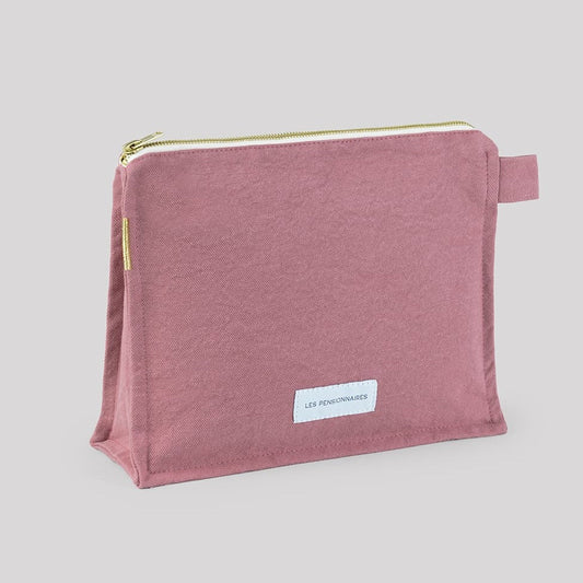 Trousse de toilette en toile de coton bio - Bois de Rose