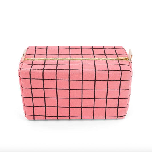 Trousse de toilette School Check Funky pink
