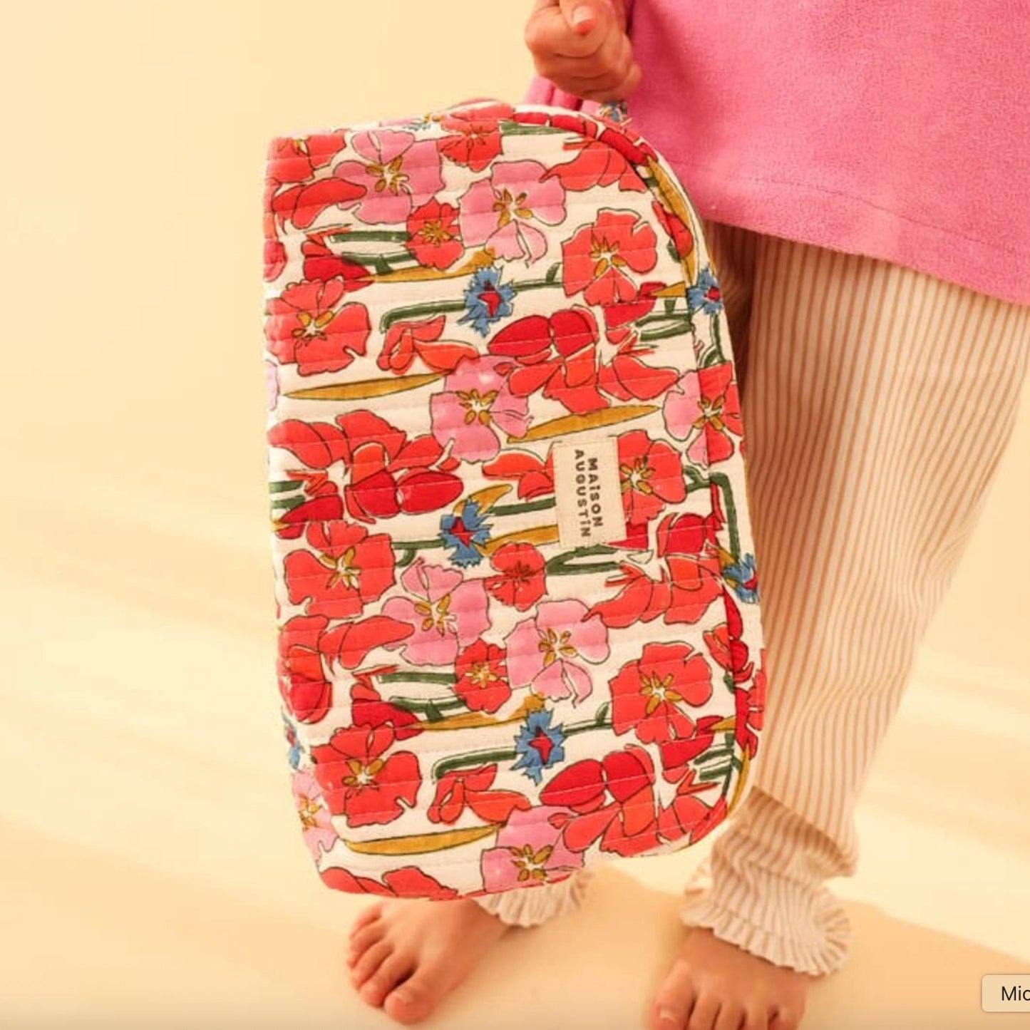 Trousse de toilette Fleurs rouges