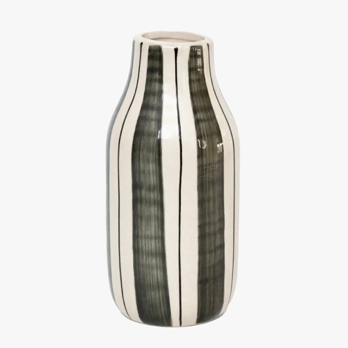 Vase Giulia rayé Kaki