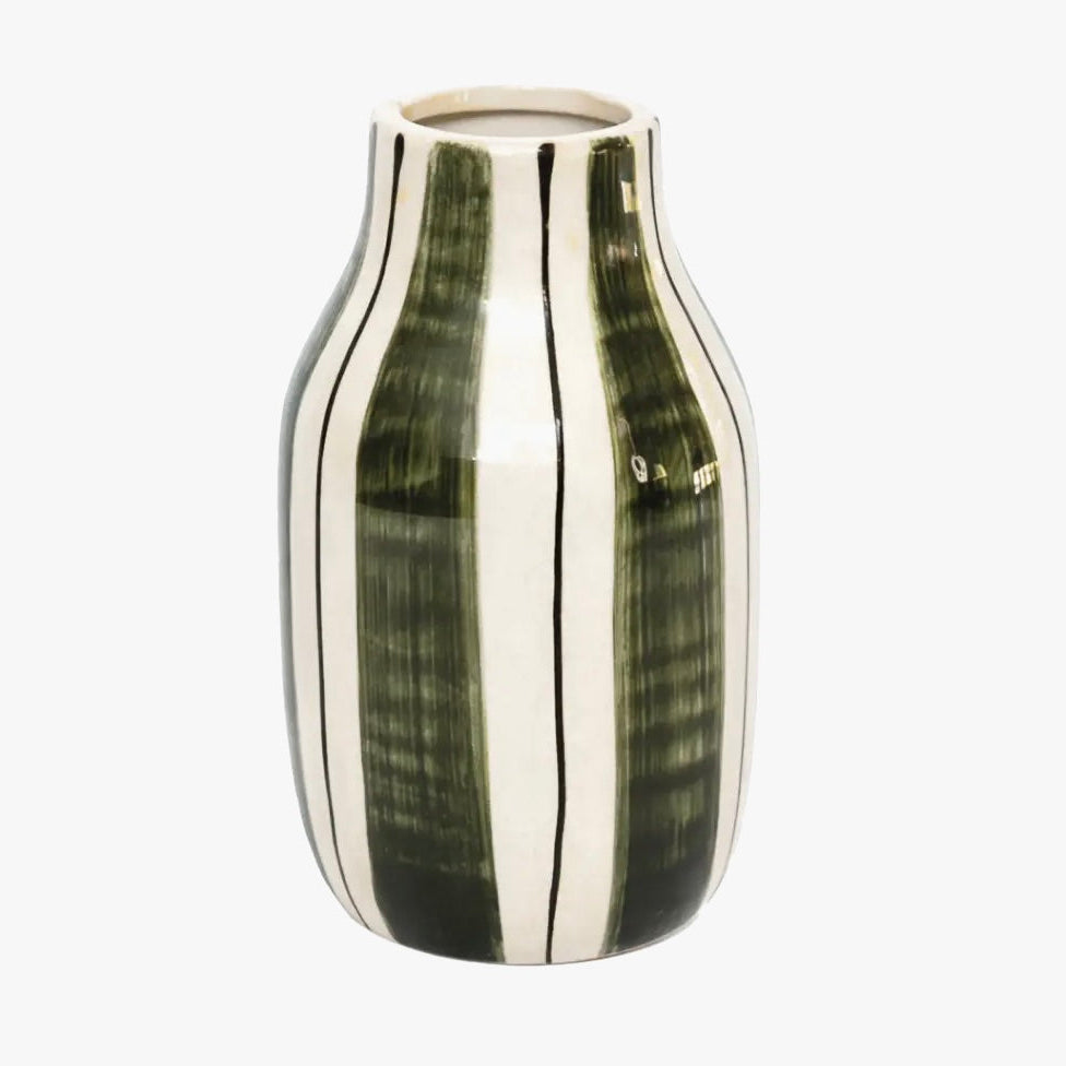 Vase Giulia rayé Kaki
