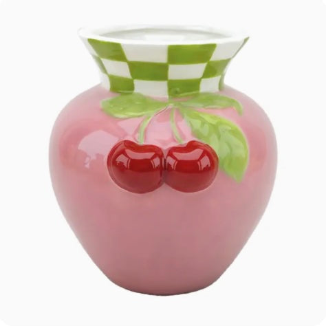 Vase cerise rose