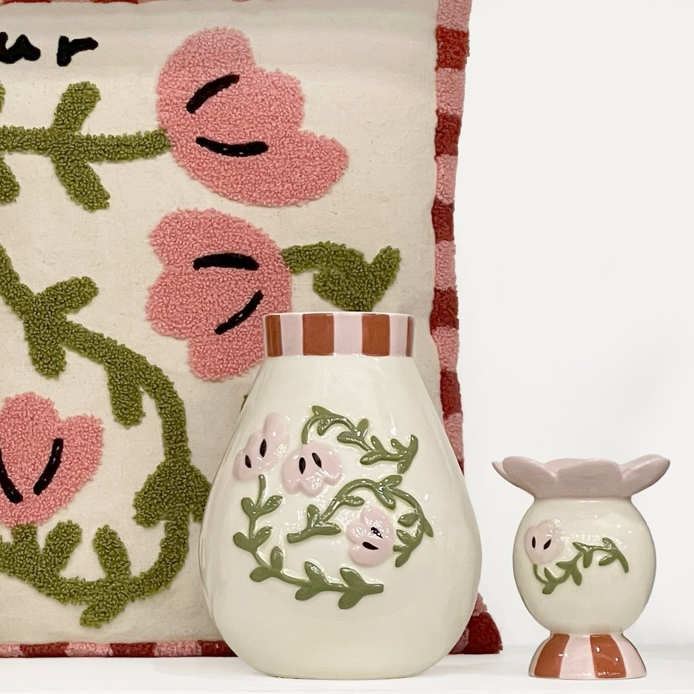 Vase fleur rose