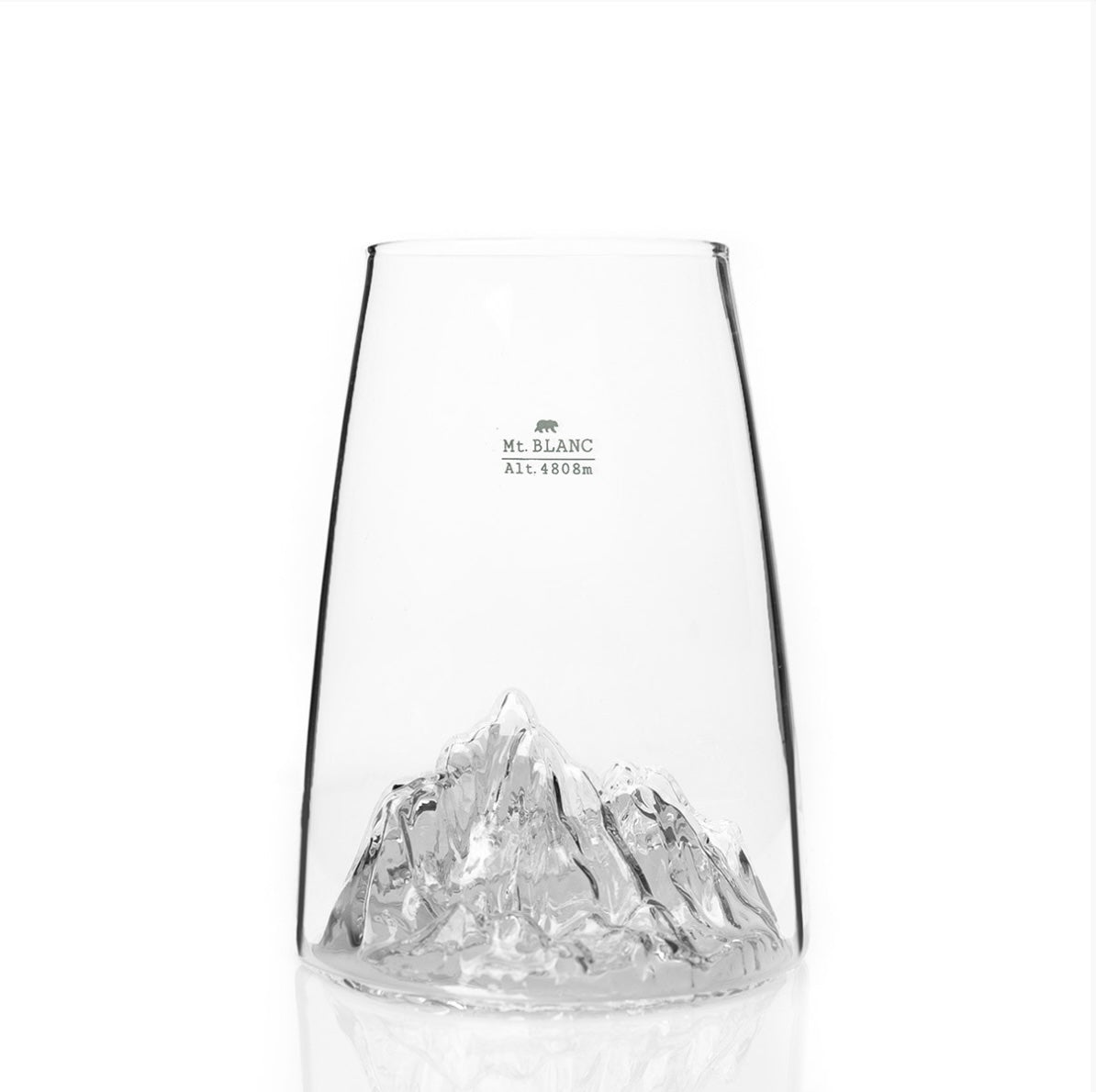 Verre Design topographic: Mont Blanc