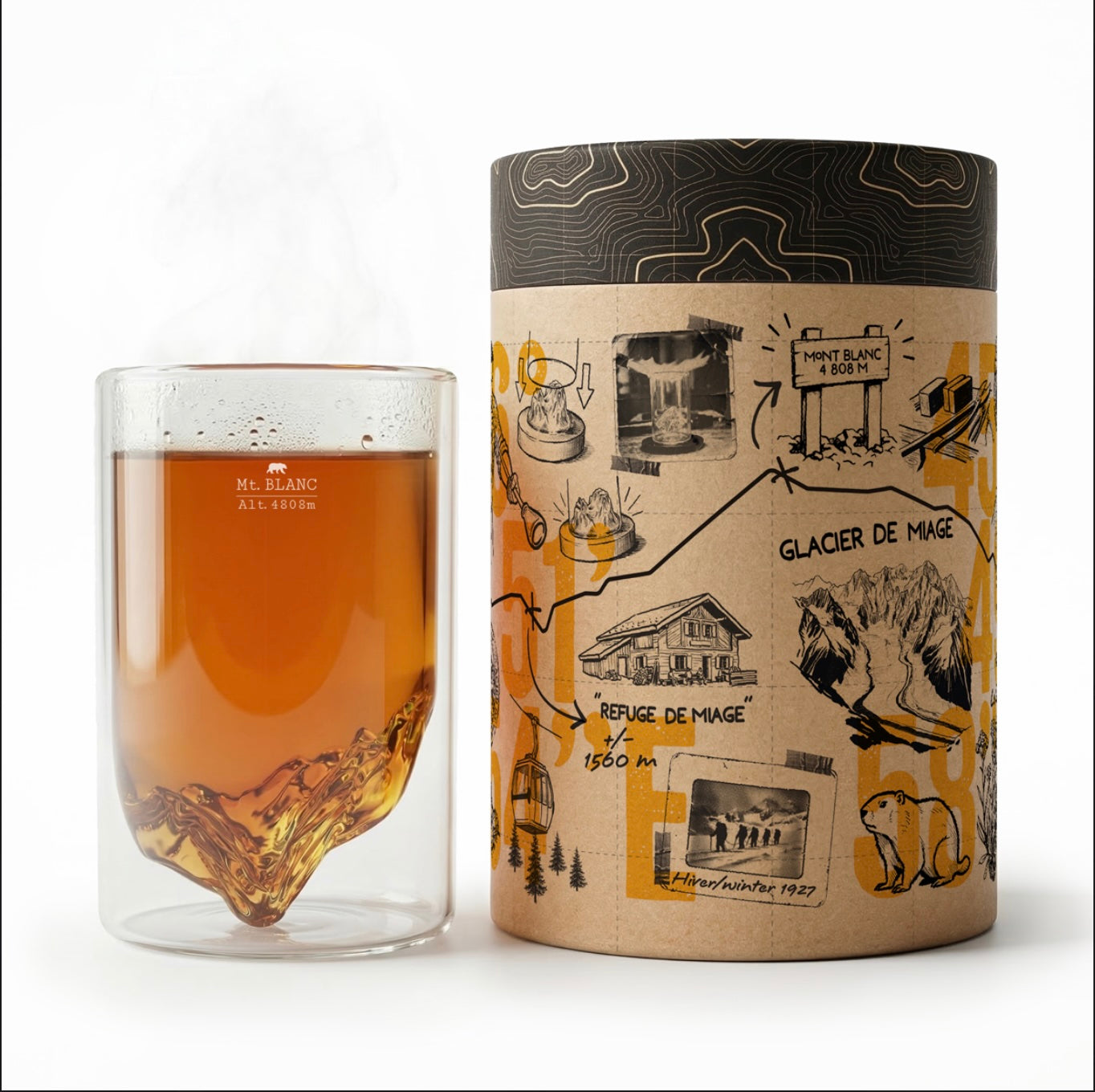 Verre double paroi Mont Blanc