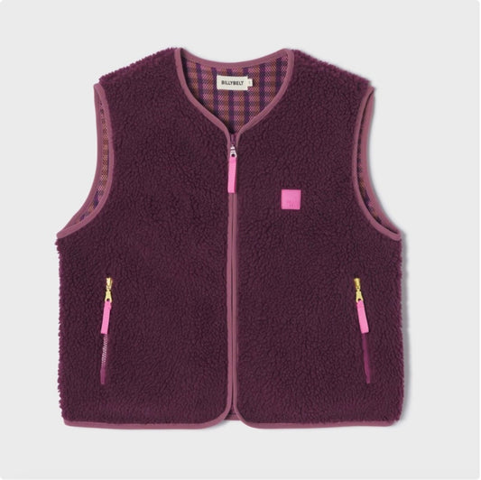 Veste sherpa femme zippée sans manches - Prune Billybelt La cachette de M