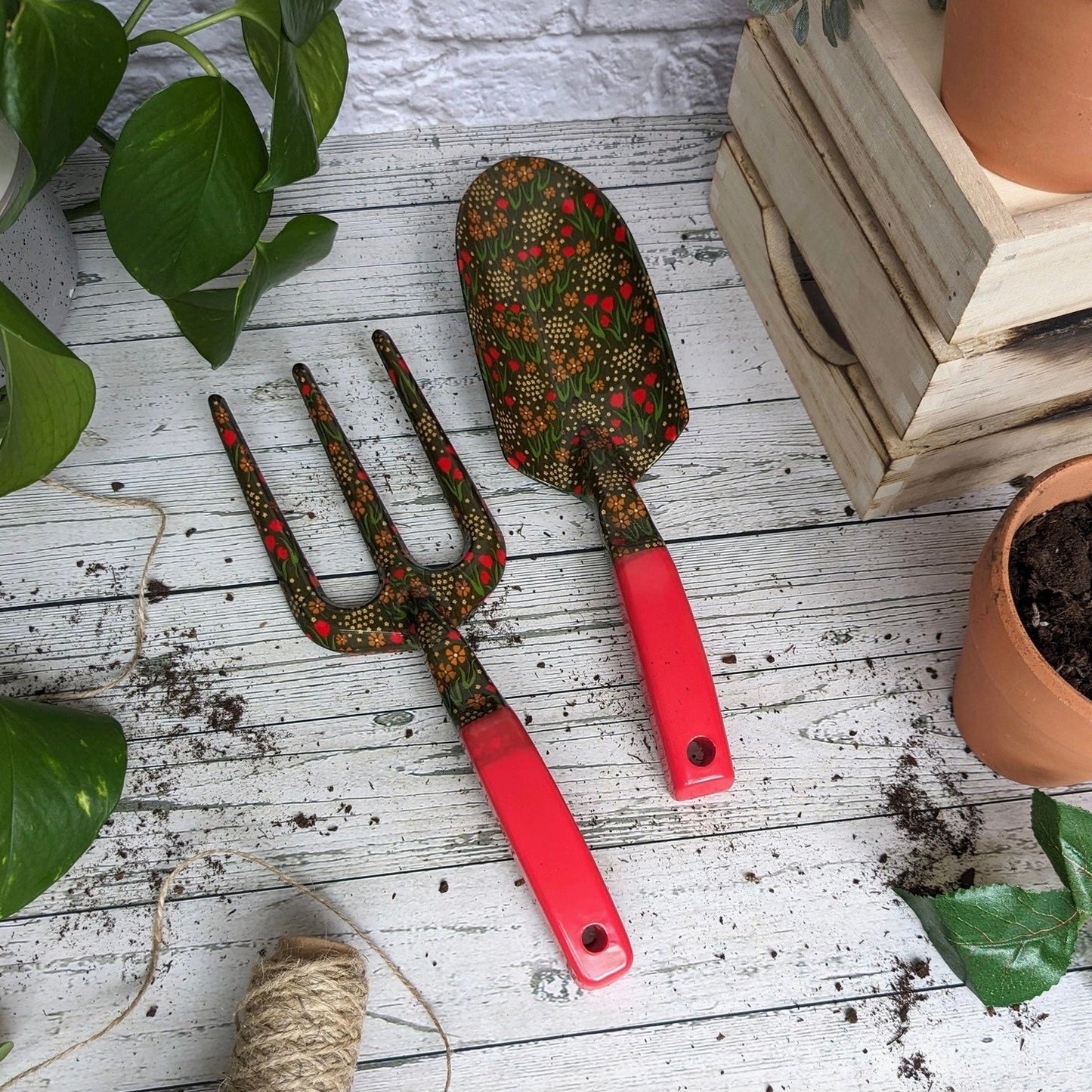 Ensemble d'outils de jardin Fourchette et Truelle Willow et belle