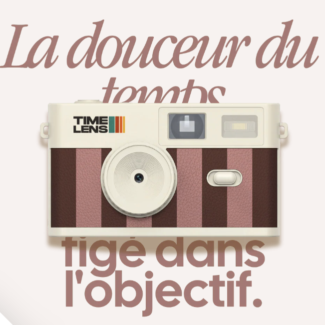 Time lens appareil photo rayures violet