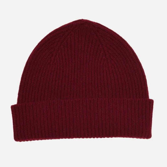 Bonnet Laine et Angora Bordeaux