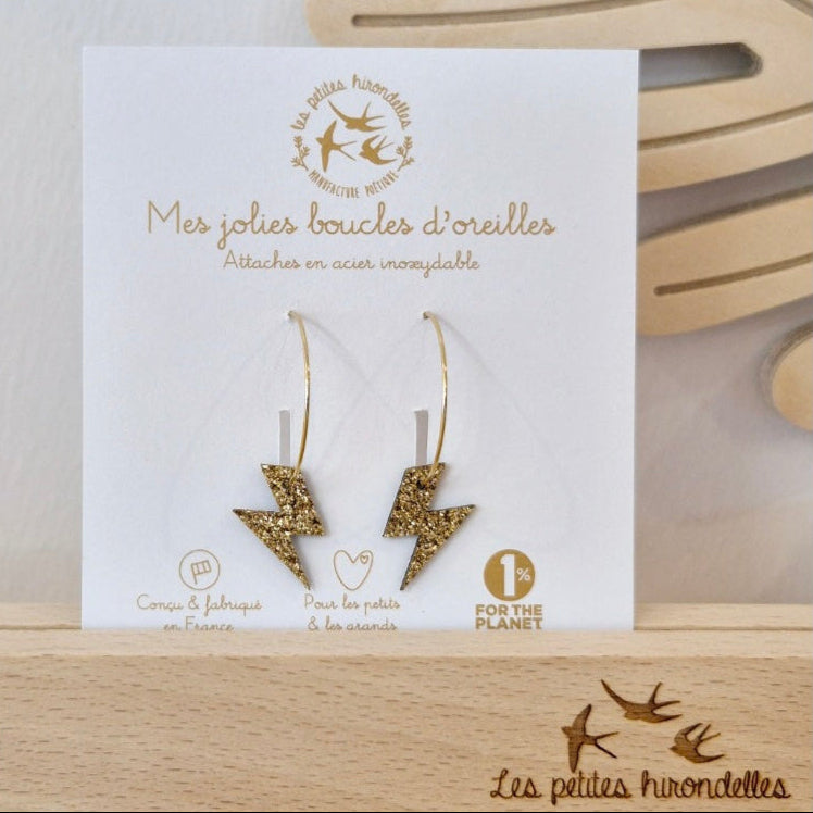 Boucles d'oreilles - éclair
