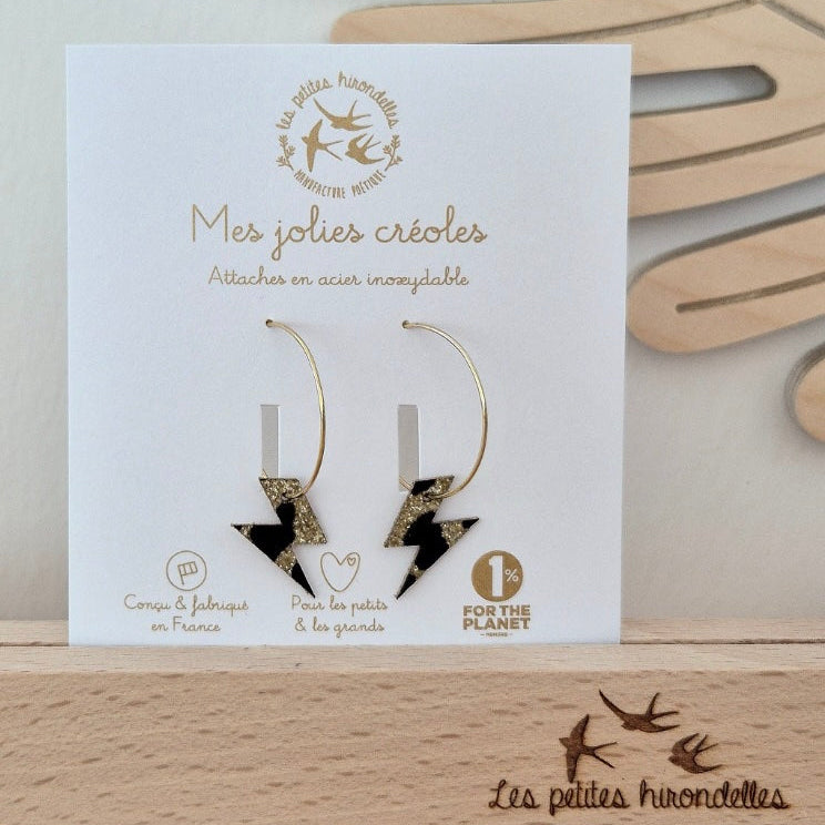 Boucles d'oreilles - éclair