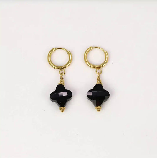 Boucles d'oreilles - pendentif trèfle